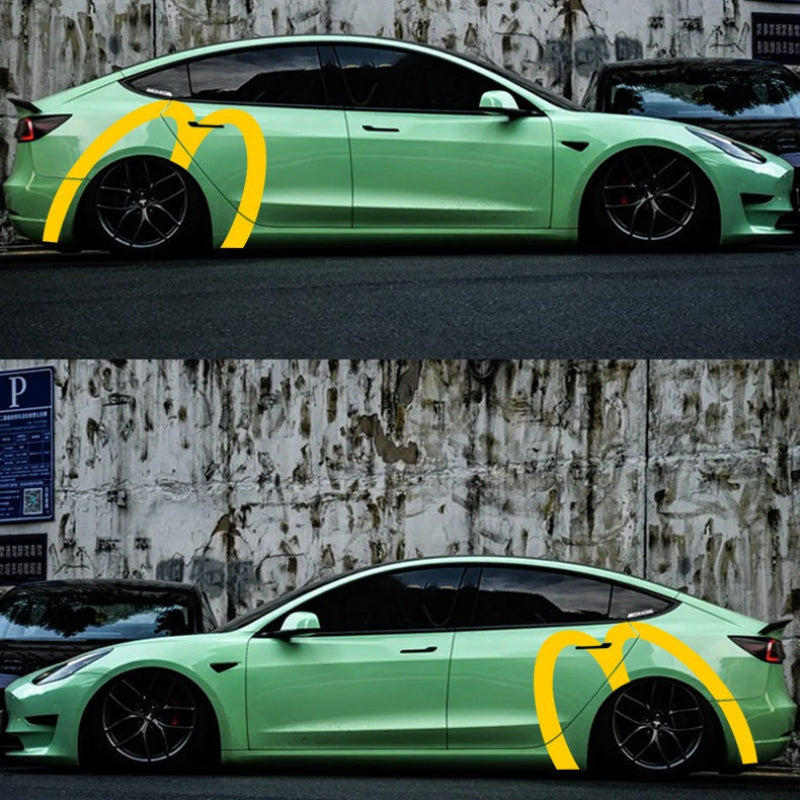 EVKITT McDonald's Golden Arches Inspired Decal for Tesla Model 3 Y S X  Waterproof  Sticker (Bright Yellow, 2PCS)