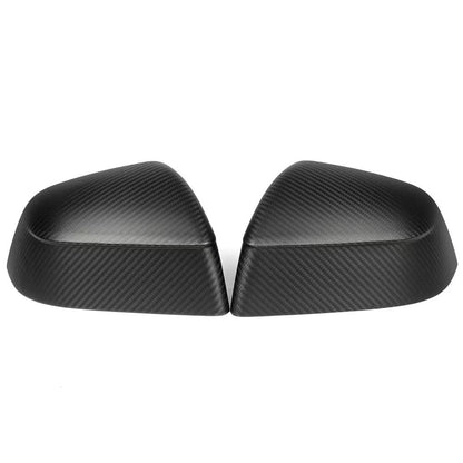 EVKITT Side View Mirror Cover Caps Protection Shell for Tesla Model Y Juniper 2025+ (Real Dry Carbon Fiber, Left & Right 2-Piece Set)