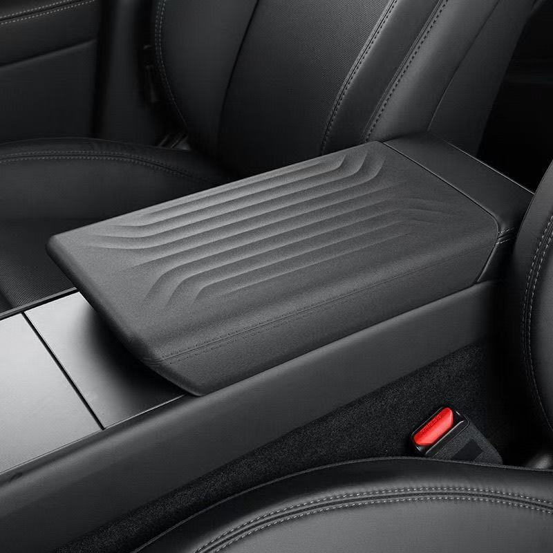 EVKITT for Tesla Model 3 Highland 2024+ Model Y Juniper 2025+ Central Control Armrest Cover TPE Interior Protective Pad Anti-Scratch Console Accessory