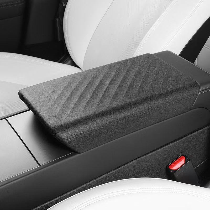 EVKITT for Tesla Model 3 Highland 2024+ Model Y Juniper 2025+ Central Control Armrest Cover TPE Interior Protective Pad Anti-Scratch Console Accessory
