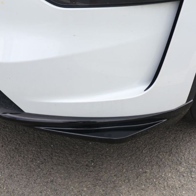 EVKITT Front Bumper Protector Lip Corner Guard Anti-Scratch Bumper Winglet Spoiler for Tesla Model Y Juniper （Premium Luxury High-Toughness Automotive ABS 2-Piece Set）