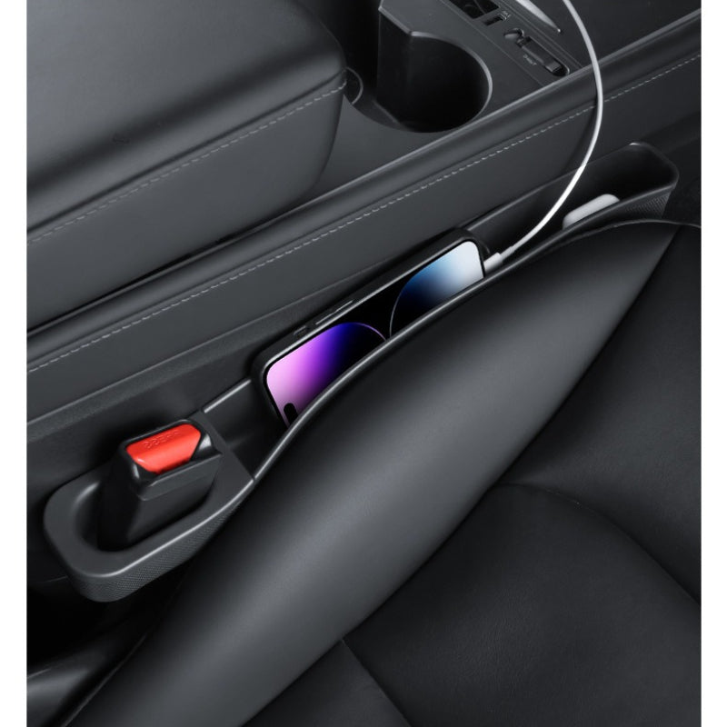 EVKITT Seat Gap Storage Box Organizer Center Console Side Drop Blocker for Tesla Model Y Juniper Model 3 Highland