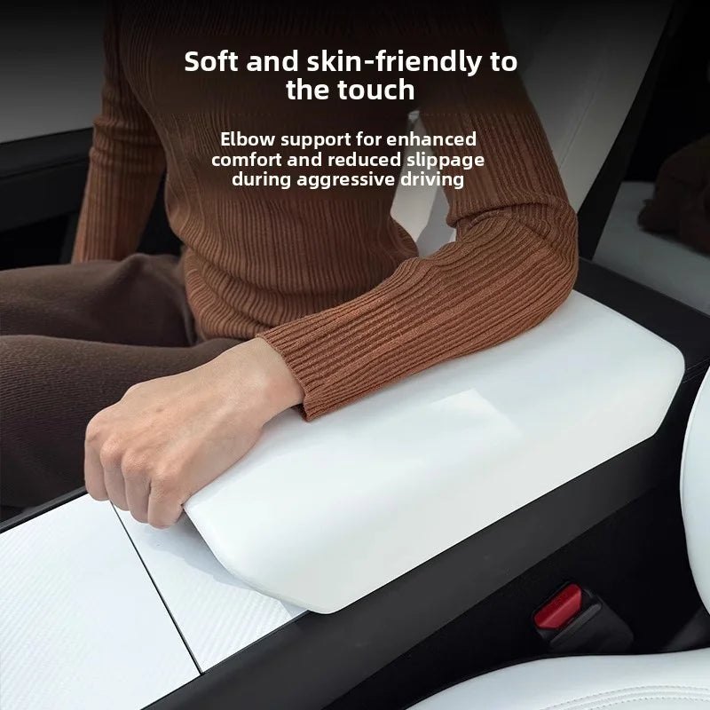 EVKITT Center Console Armrest Cover Box Lid Protector for Tesla Model Y Juniper Model 3 Highland (Premium Eco-Friendly Soft Silicone, Anti-Scratch 1-Pack)