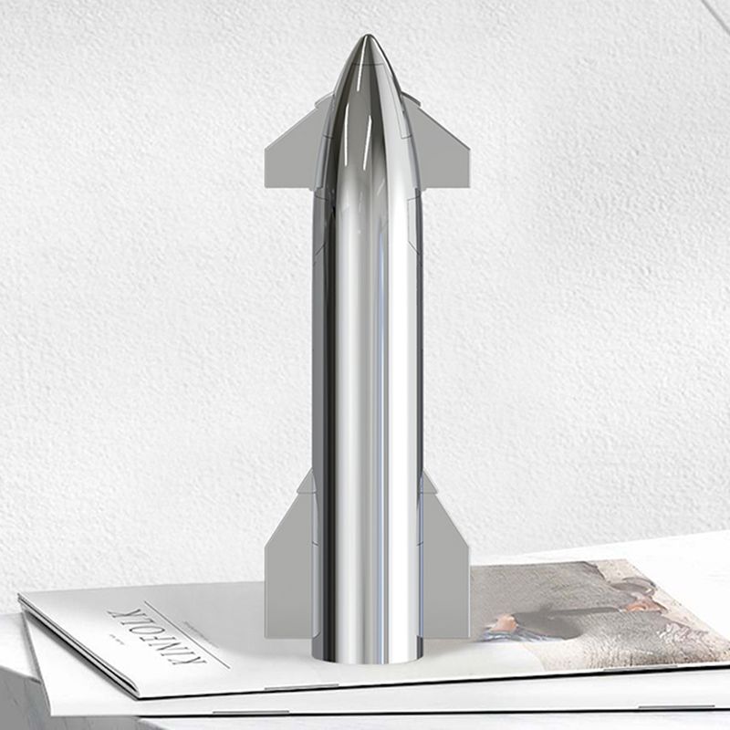 EVKITT 1:200 Electroplated Metal Starship Model for SpaceX Collectors (Premium Mirror Alloy, Rocket Display Accessory)
