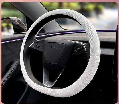 EVKITT Anti-Slip Silicone Steering Wheel Cover for Tesla Model 3 Highland & Model Y Juniper (1-Pack)
