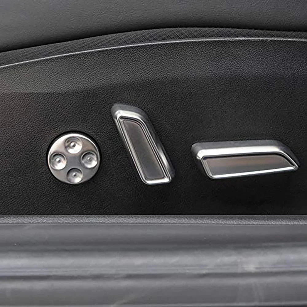 EVKITT for Tesla Model 3 Model Y 2021-2023 Seat Adjustment Button Cover  Interior Trim Protector Matte Finish Seat Control Accessories