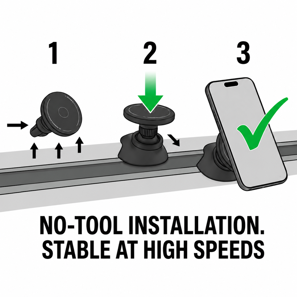 EVKITT Magnetic Phone Holder for Tesla Model Y Juniper & Model 3 Highland Dashboard Air Vent Mount