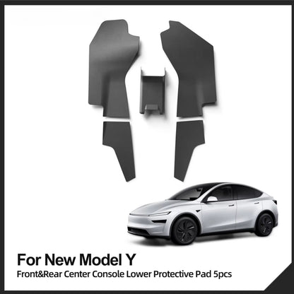 EVKITT Center Console Side Kick Protection Pads for Tesla Model Y Juniper 2025+ – TPE Anti-Kick Scratch & Dirt Guards LHD