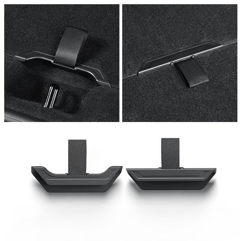 EVKITT Trunk Floor Board Pull Handle Strap for Tesla Model Juniper 2025+ (Premium Ergonomic Lower Cargo Lifter, Matte Black 2PC)