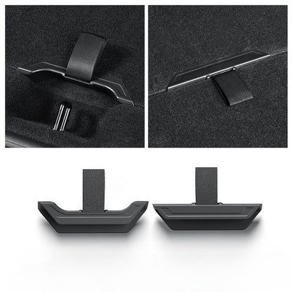 EVKITT Trunk Floor Board Pull Handle Strap for Tesla Model Juniper 2025+ (Premium Ergonomic Lower Cargo Lifter, Matte Black 2PC)