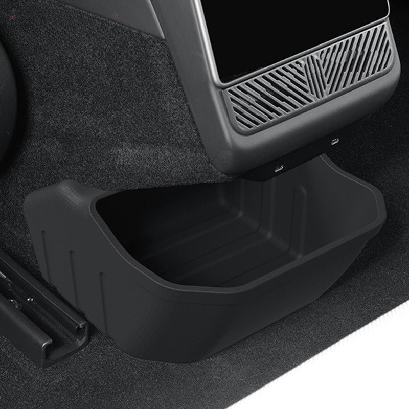 EVKITT Rear Console Storage Box & Trash Bin Organizer Under-Vent Seatback Garbage Caddy for Tesla Model 3 Highland ( 1-Piece Set)