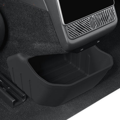 EVKITT Rear Console Storage Box & Trash Bin Organizer Under-Vent Seatback Garbage Caddy for Tesla Model 3 Highland ( 1-Piece Set)