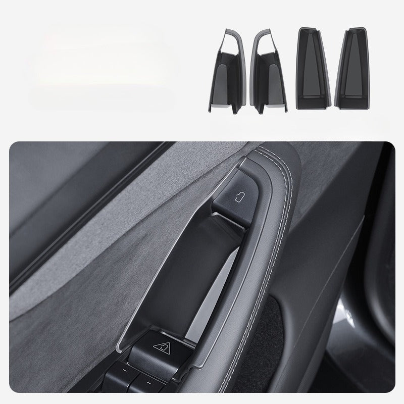 EVKITT Door Handle Storage Box Organizer Side Door Armrest Pocket Tray for Tesla Model 3 Highland Model Y Juniper (Premium Flexible Silicone 4PCS)