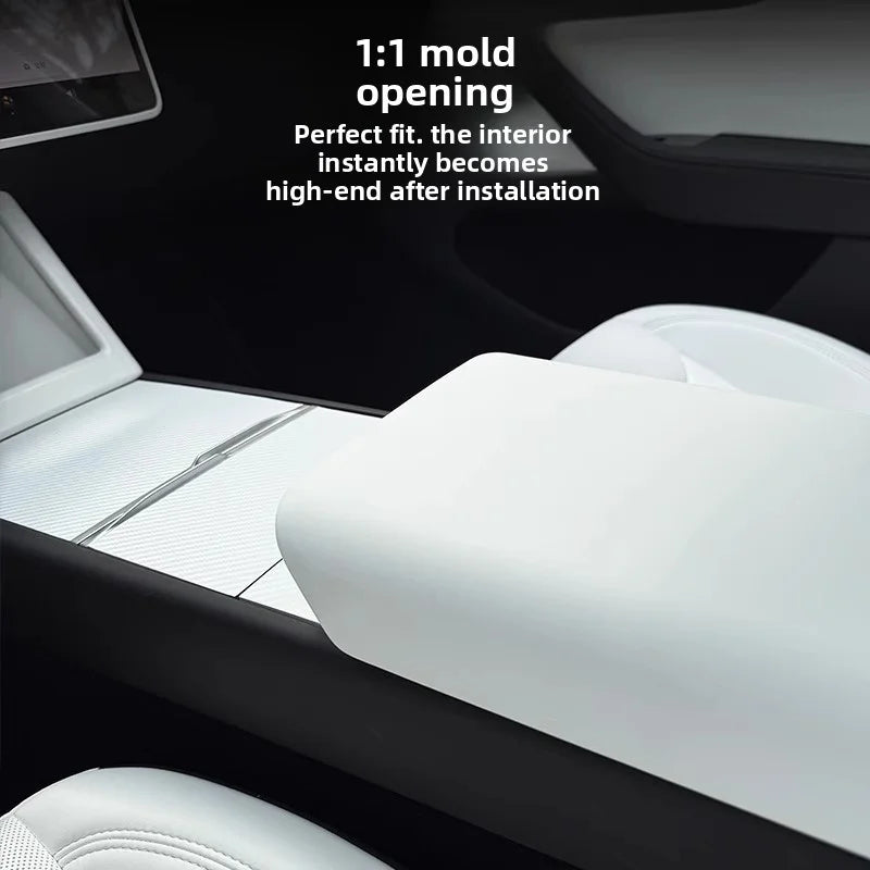 EVKITT Center Console Armrest Cover Box Lid Protector for Tesla Model Y Juniper Model 3 Highland (Premium Eco-Friendly Soft Silicone, Anti-Scratch 1-Pack)