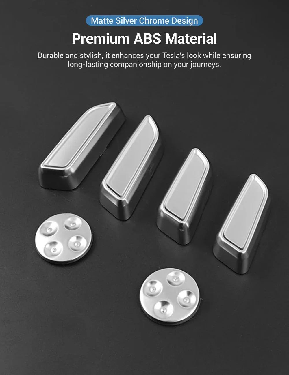 EVKITT for Tesla Model 3 Model Y 2021-2023 Seat Adjustment Button Cover  Interior Trim Protector Matte Finish Seat Control Accessories