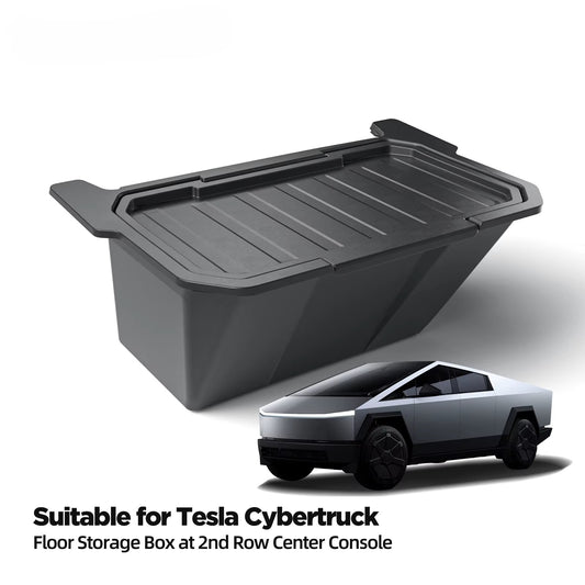 EVKITT Rear Seat Storage Box Organizer for Tesla Cybertruck 2024–2025 – Under Air Vent Trash Bin & Interior Storage Tray