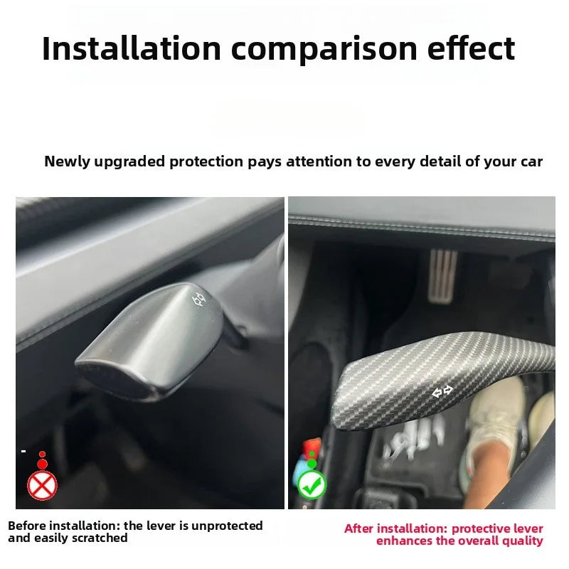 EVKITT for Tesla Model Y Juniper Model 3 Highland Shift Rod Cover Interior Trim ABS Protective Patch  Style Console Accessory