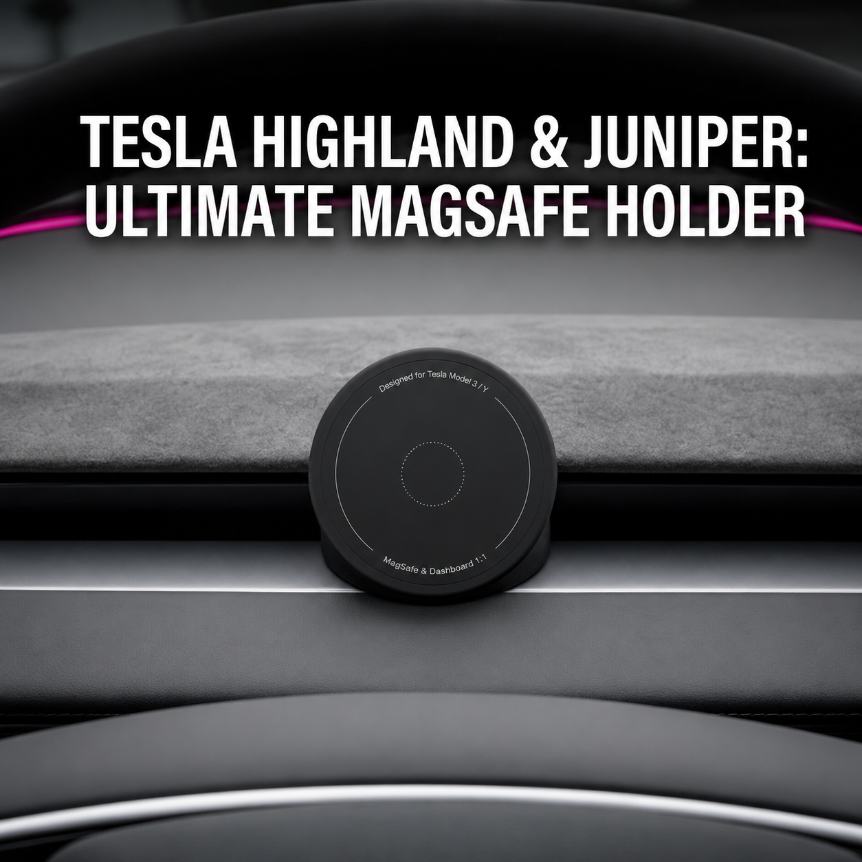 EVKITT Magnetic Phone Holder for Tesla Model Y Juniper & Model 3 Highland Dashboard Air Vent Mount