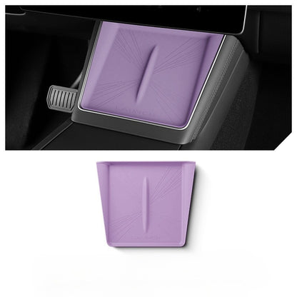EVKITT Center Console Wireless Charging Pad Silicone Cover Anti-Slip Dual Wireless Charger Mat for Tesla Model 3 Highland & Model Y Juniper