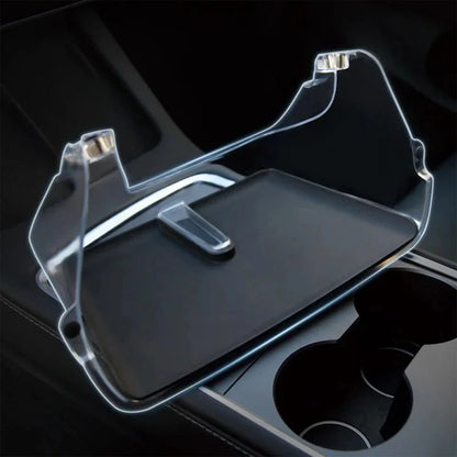 EVKITT Center Console Organizer Under Screen Storage Tray for Tesla Model Y Model 3 2021-2023 (Premium Odorless Silicone, Dash Dashboard Behind Shunt 1-Pack)