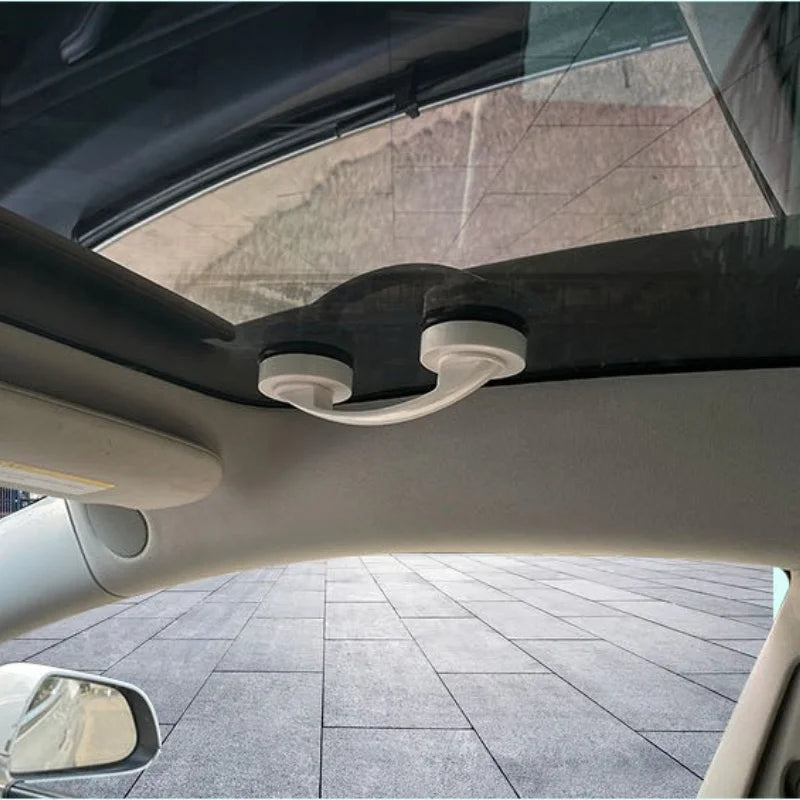 EVKITT for Tesla Model 3 Model Y Model S Model X Roof Handle Suction Cup Grab Handle No-Drill Installation ABS Silicone Interior Assist Grip Accessory