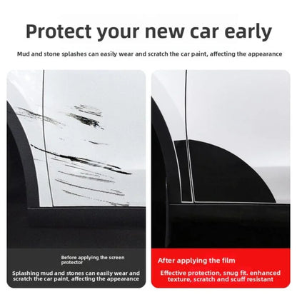 EVKITT Rear Door Paint Protection Film PPF Anti-Scuff Splash Guard for Tesla Model Y Juniper 2025+ (Self-Healing Clear TPU, Left & Right 2-Piece Kit)