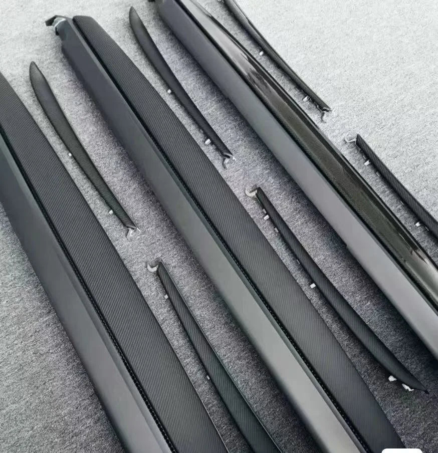 EVKITT Dashboard & Door Panel Interior Trim Covers for Tesla Model 3 Model Y 2021-2023 Real Dry Carbon Fiber (Matte/Gloss, 3-Piece Set)