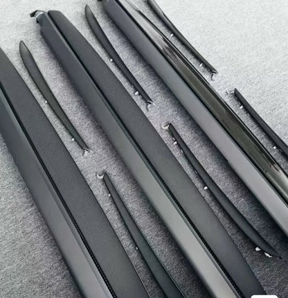 EVKITT Dashboard & Door Panel Interior Trim Covers for Tesla Model 3 Model Y 2021-2023 Real Dry Carbon Fiber (Matte/Gloss, 3-Piece Set)