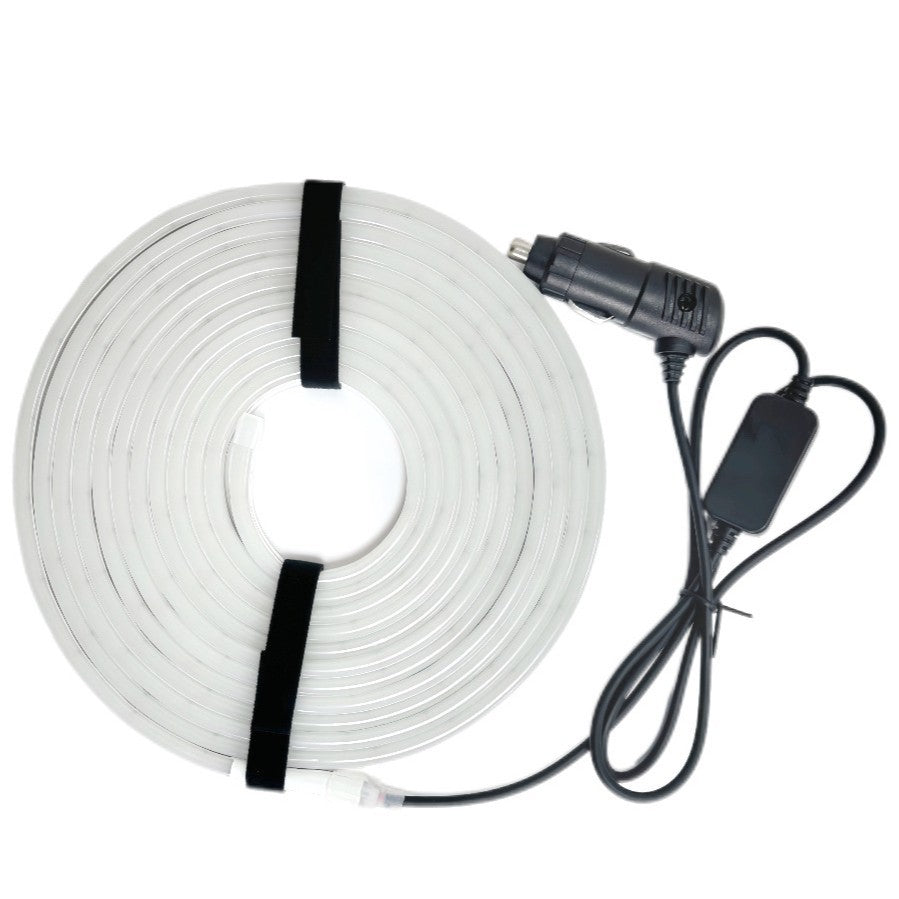 EVKITT trunk LED strip cargo area atmosphere lighting, used for Tesla Y 2021+ (flexible silicone and efficient LED matrix, 1 warm white).