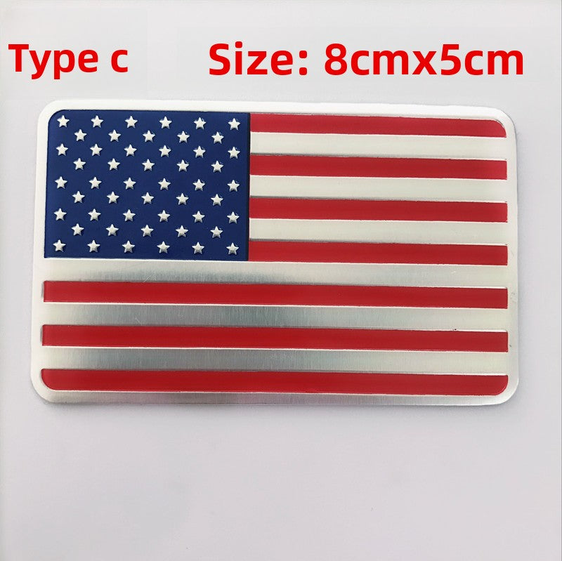 EVKITT Stars and Stripes Fender Plaque Tactical Patriotic Mascot for All EV SUV Pickup Vehicle Platform