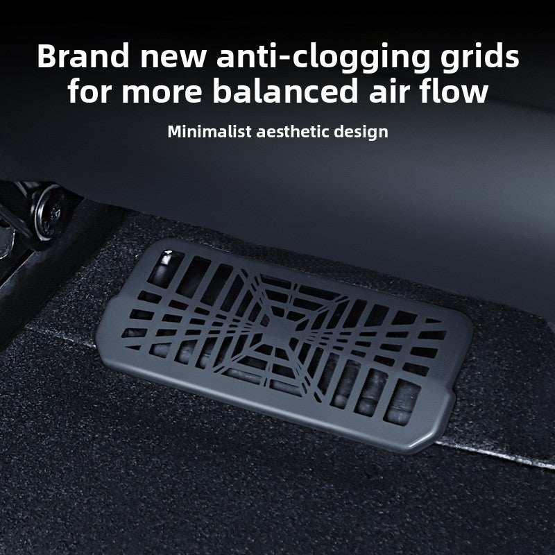 EVKITT Under Seat Air Vent Cover Mesh Outlet Protector for Tesla Model 3 Highland (Premium High-Density Mesh Polymer, Anti-Clogging 2-Piece Set)