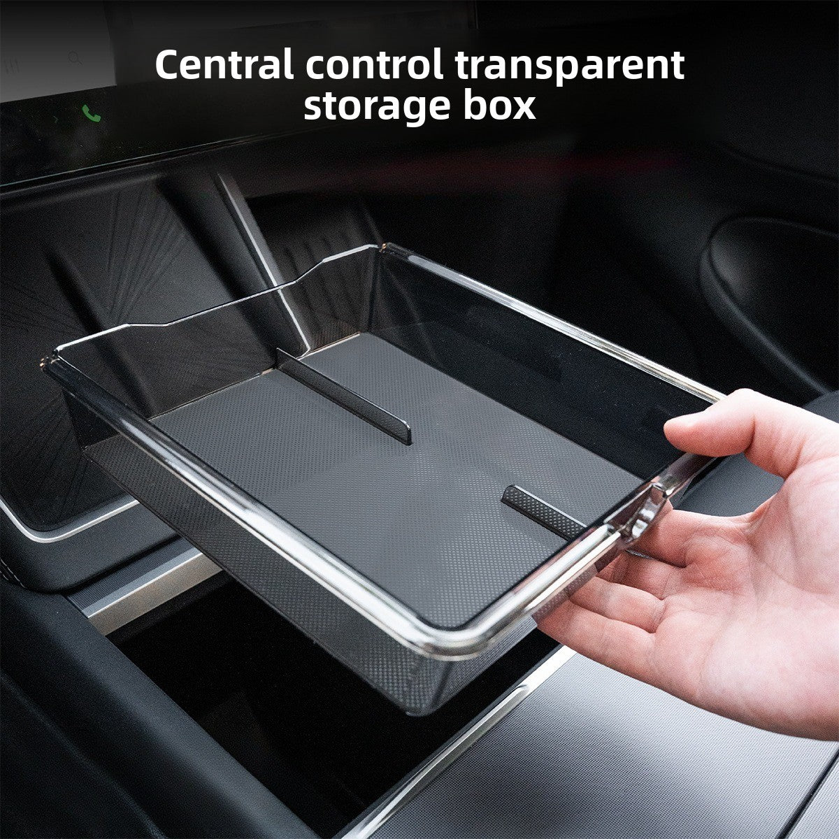 EVKITT Central Control Compartment Divider Lower Console Armrest Pocket Shunt for Tesla Upgraded Cockpit (Heavy-Duty Engineered Polymer, Flush Sliding Fit )