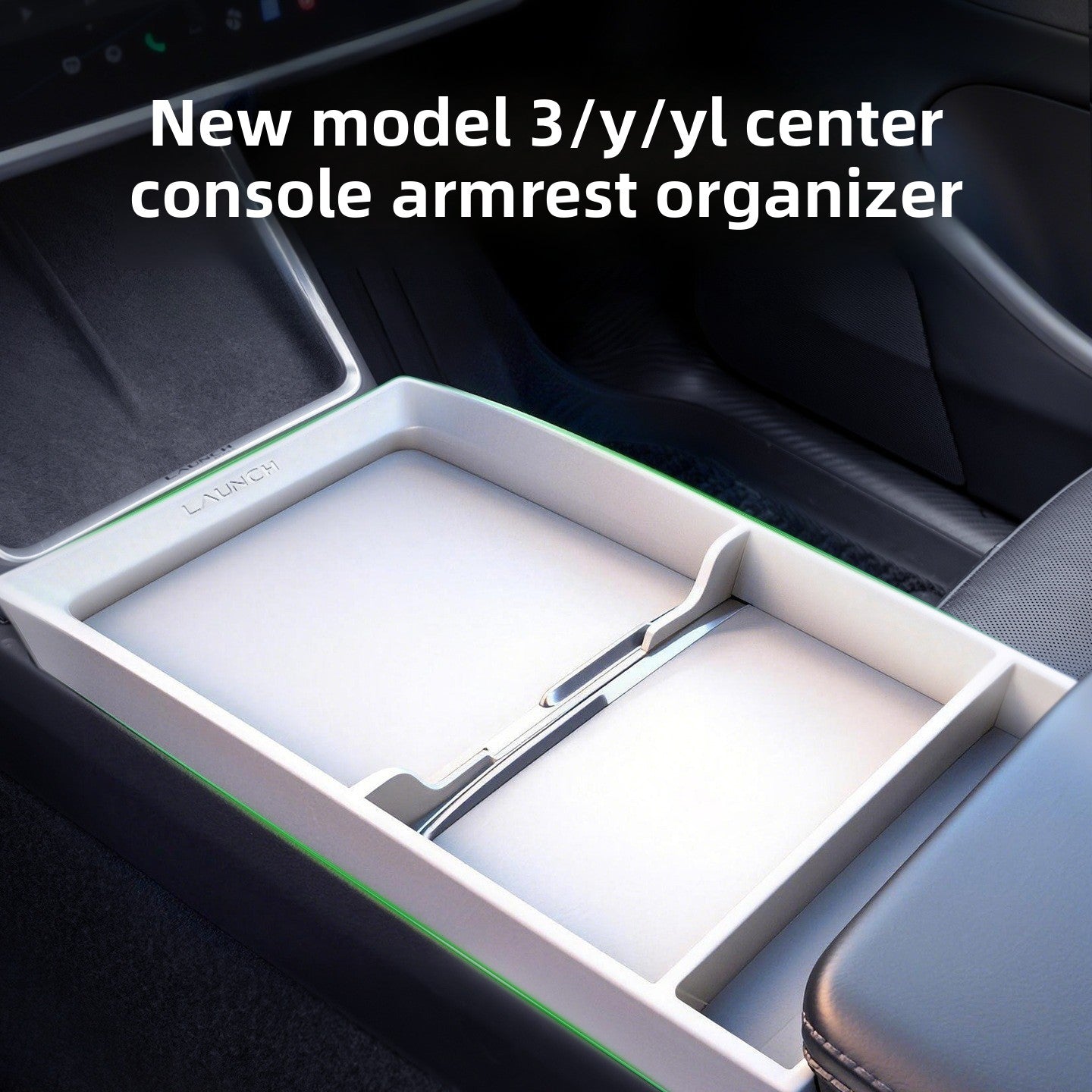 EVKITT Silicone Center Console Armrest Organizer for Tesla Model Y Juniper & Model 3 Highland (Premium Flexible Silicone)