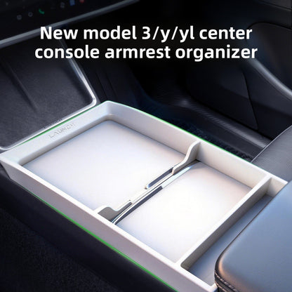 EVKITT Silicone Center Console Armrest Organizer for Tesla Model Y Juniper & Model 3 Highland (Premium Flexible Silicone)