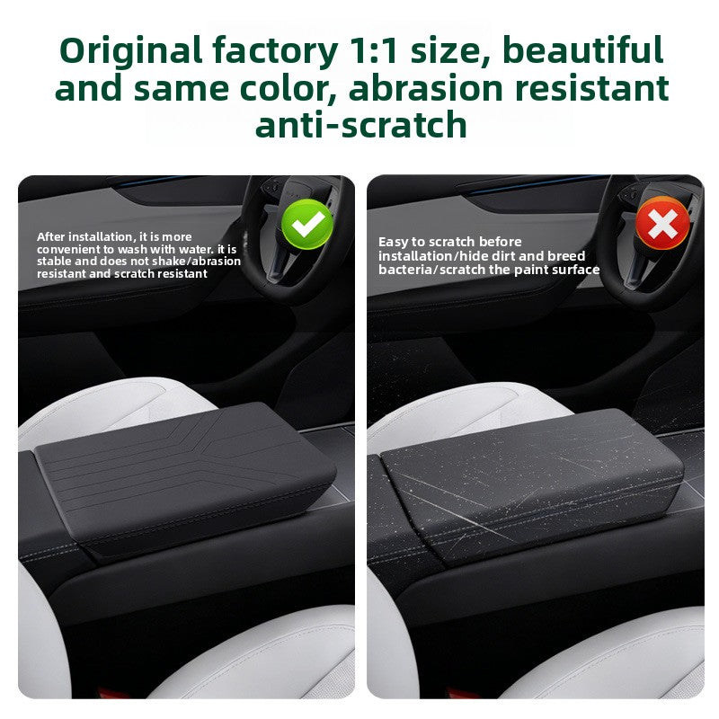 EVKITT Waterproof Silicone Central Armrest Cover for Tesla Model 3 Highland & Model Y Juniper (Premium Anti-Scratch Seat Protector)