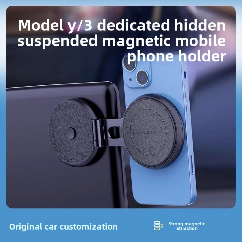 EVKITT Screen Magnetic Phone Mount MagSafe Compatible Navigation Holder for Tesla Model 3 Model Y Model S Model X (Aircraft Aluminum & N52 Neodymium Matrix, 360° Rotatable 1PCS)