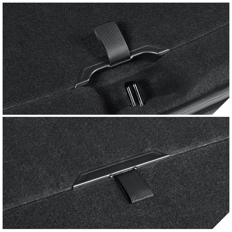 EVKITT Trunk Floor Board Pull Handle Strap for Tesla Model Juniper 2025+ (Premium Ergonomic Lower Cargo Lifter, Matte Black 2PC)