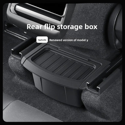 EVKITT Center Console Armrest Organizer Rear Seat Hidden Storage Box for Tesla Model Y Juniper 2025+ (Premium Shockproof Silicone, Anti-Rattle 1-Pack)