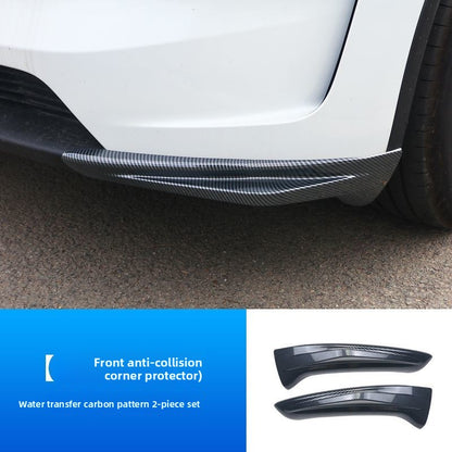 EVKITT Front Bumper Protector Lip Corner Guard Anti-Scratch Bumper Winglet Spoiler for Tesla Model Y Juniper （Premium Luxury High-Toughness Automotive ABS 2-Piece Set）