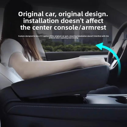 EVKITT for Tesla Model 3 Highland Model Y Juniper Central Control Armrest Cover TPE Interior Protective Pad Anti-Scratch Console Accessory