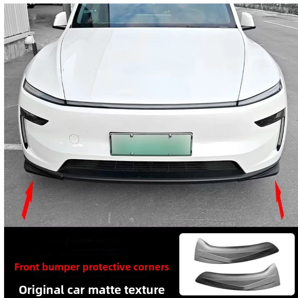 EVKITT Front Bumper Protector Lip Corner Guard Anti-Scratch Bumper Winglet Spoiler for Tesla Model 3 Highland Model Y Juniper （Premium Luxury High-Toughness Automotive ABS 2-Piece Set）