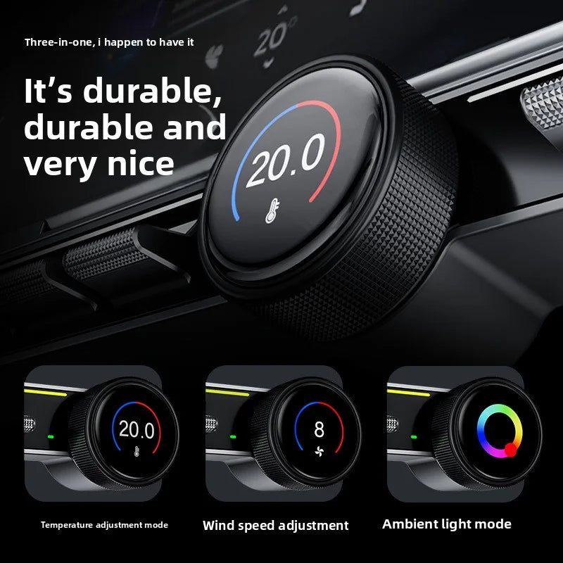 EVKITT Center Console Physical Buttons Control Panel Bar Under Screen Hub for Tesla Model Y Model 3 (Premium Anodized Aluminum Alloy, Smart Quick Action 1-Pack)