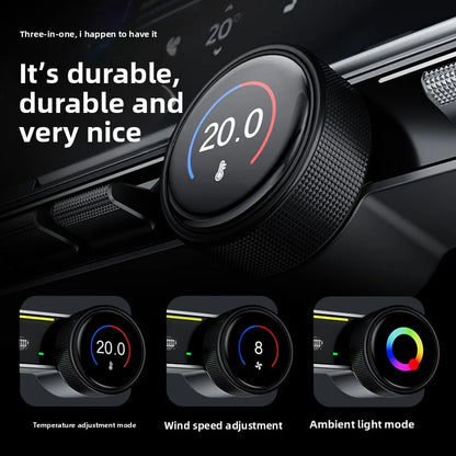 EVKITT Center Console Physical Buttons Control Panel Bar Under Screen Hub for Tesla Model Y Model 3 (Premium Anodized Aluminum Alloy, Smart Quick Action 1-Pack)