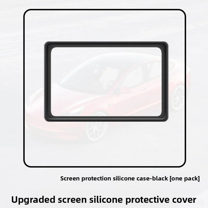 EVKITT Silicone Navigation Screen Protector Frame for Tesla Model Y Juniper & Model 3 Highland (Premium Flexible Silicone)