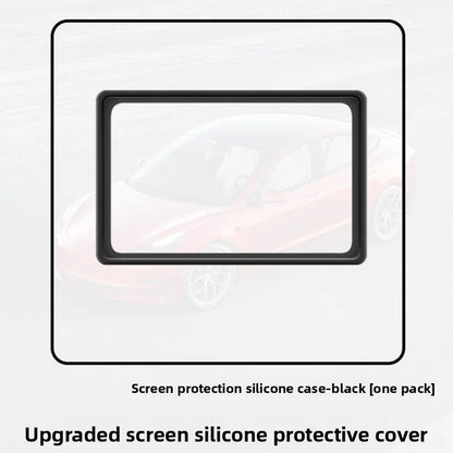 EVKITT Silicone Navigation Screen Protector Frame for Tesla Model Y Juniper & Model 3 Highland (Premium Flexible Silicone)