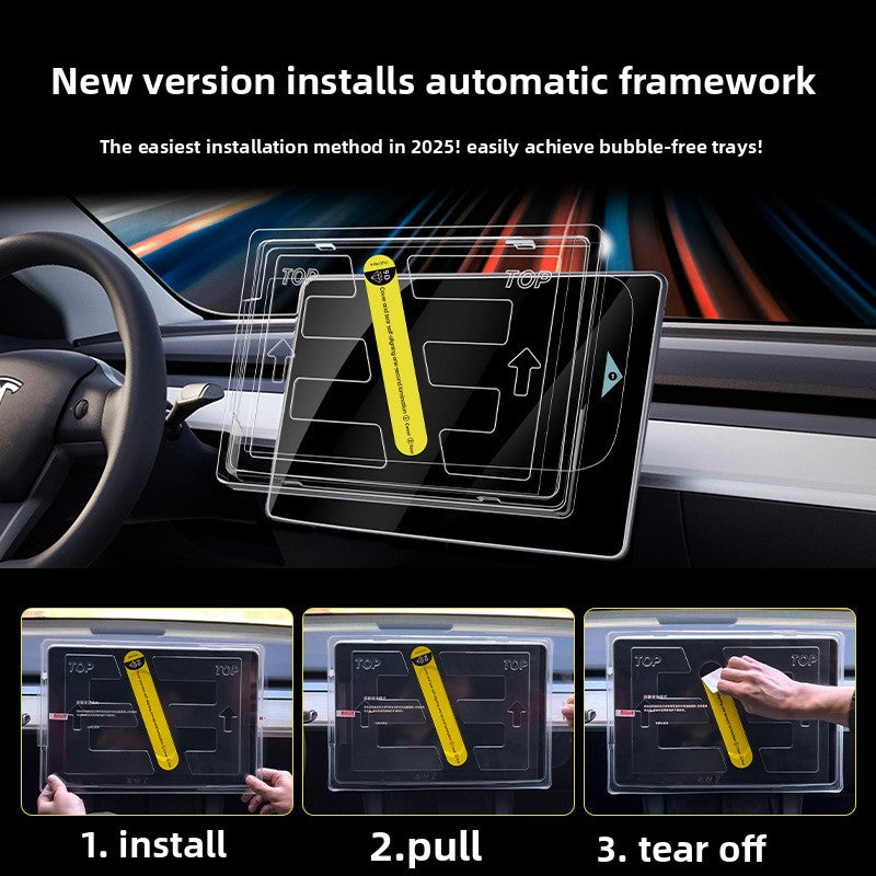 EVKITT Tempered Glass Screen Protector for Tesla Model 3 & Model Y 2021-2024 (Tempered Glass, HD Clear)