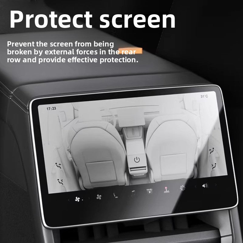 EVKITT Center Control & Rear Entertainment Screen Protector Kit for Tesla Model Y Juniper 2026+ HD Shield (Hardness Tempered Glass 2-Piece Set)