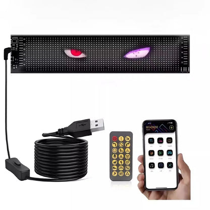 EVKITT Car Devil's Eye Dynamic LED Display for Tesla Model Y 3 S X & Trucks (Flexible Polymer, App Control 2-Pack)