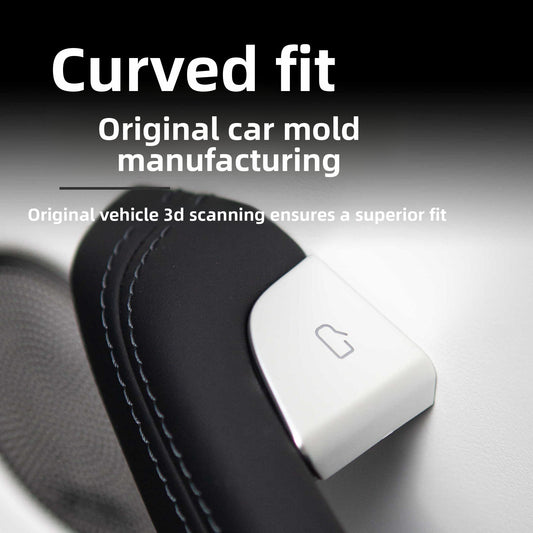 EVKITT Interior Door Release Button Covers for Tesla Model 3 Highland & Model Y Juniper (Premium Anti-Scratch Button Trim Overlay 4PCS Set)