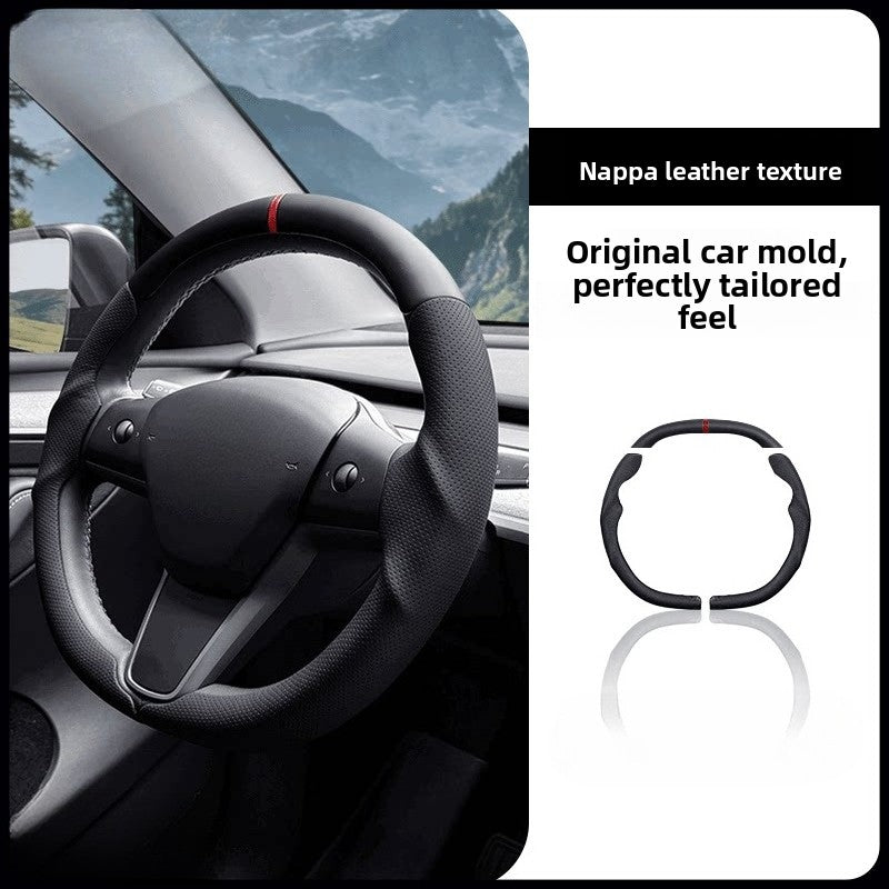 EVKITT 3-Piece Segmented Steering Wheel Cover Ultra-Thin Anti-Slip Steering Grip for Tesla Model 3 Model Y